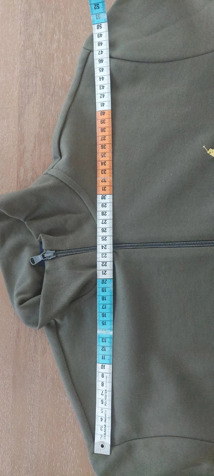 Veste zippée Polo Ralph Lauren vert kaki et jaune - Taille M – photo 10